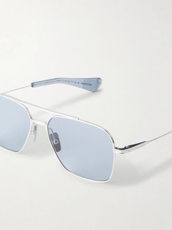 Flight-Seven Aviator-Style Titanium Sunglasses - CU Flight-Seven Aviator-Style Titanium Sunglasses - CU