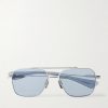 Flight-Seven Aviator-Style Titanium Sunglasses Flight-Seven Aviator-Style Titanium Sunglasses