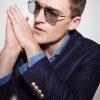 Flight-Seven Aviator-Style Titanium Sunglasses - OU Flight-Seven Aviator-Style Titanium Sunglasses - OU