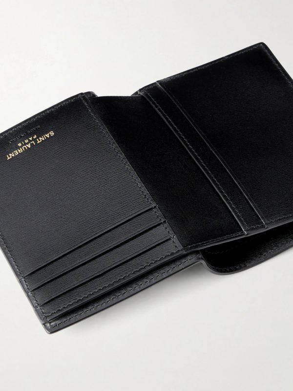 Tiny Cassandre Logo-Appliquéd Leather Bifold Wallet - E1