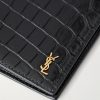 Tiny Cassandre Logo-Appliquéd Croc-Effect Leather Bifold Wallet - CU Tiny Cassandre Logo-Appliquéd Croc-Effect Leather Bifold Wallet - CU