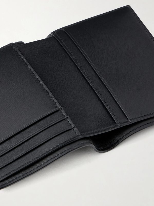 Tiny Cassandre Logo-Appliquéd Croc-Effect Leather Bifold Wallet - E1 Tiny Cassandre Logo-Appliquéd Croc-Effect Leather Bifold Wallet - E1