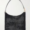Oxalis Leather-Trimmed Raffia Tote Bag - BK