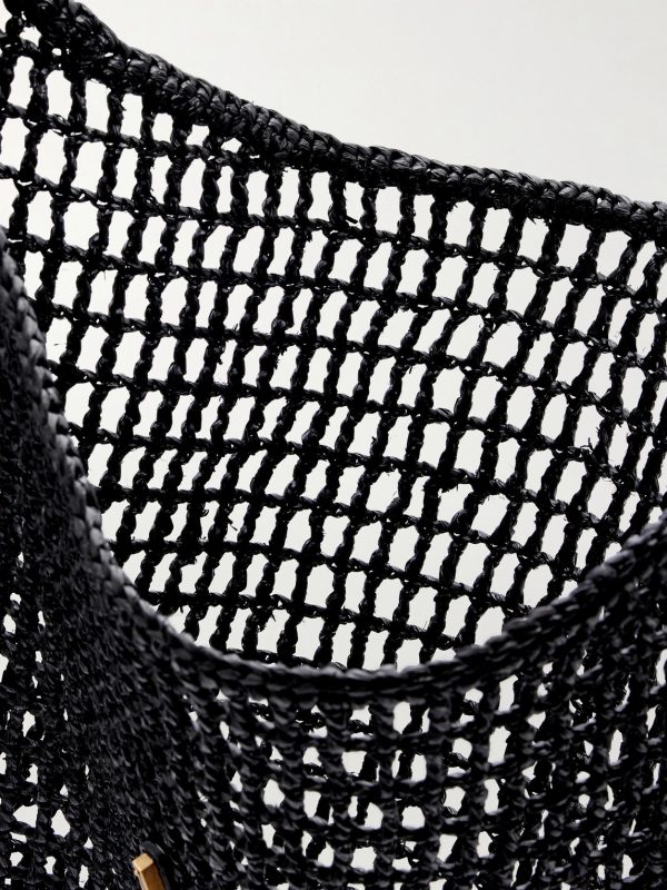 Oxalis Leather-Trimmed Raffia Tote Bag - E1