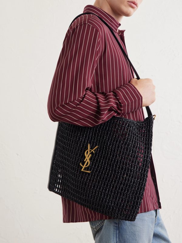 Oxalis Leather-Trimmed Raffia Tote Bag - FR