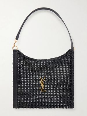 Oxalis Leather-Trimmed Raffia Tote Bag