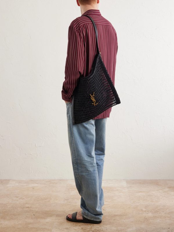 Oxalis Leather-Trimmed Raffia Tote Bag - OU