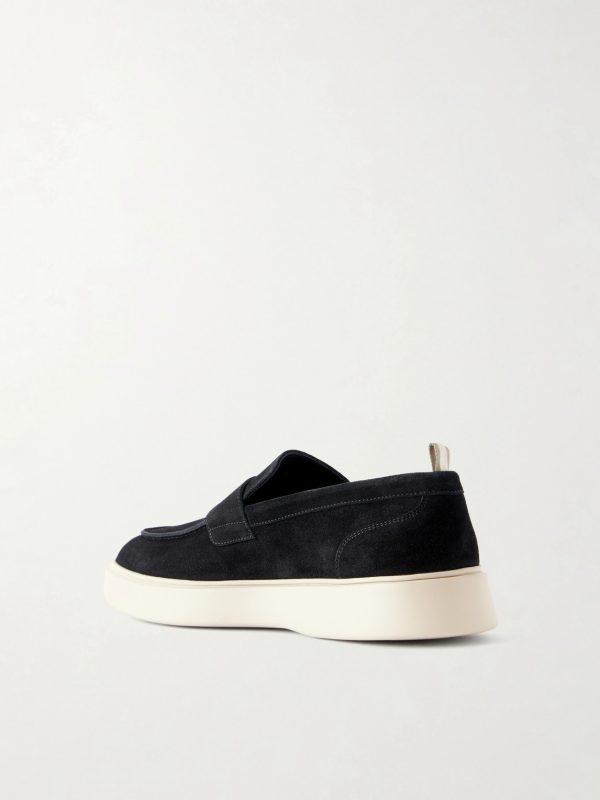 Frame 001 Suede Penny Loafers - BK Frame 001 Suede Penny Loafers - BK