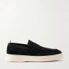 Frame 001 Suede Penny Loafers Frame 001 Suede Penny Loafers