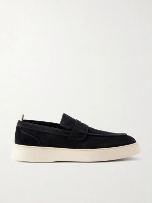 Frame 001 Suede Penny Loafers
