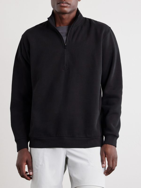Steady State Cotton-Blend Jersey Half-Zip Sweatshirt - FR Steady State Cotton-Blend Jersey Half-Zip Sweatshirt - FR