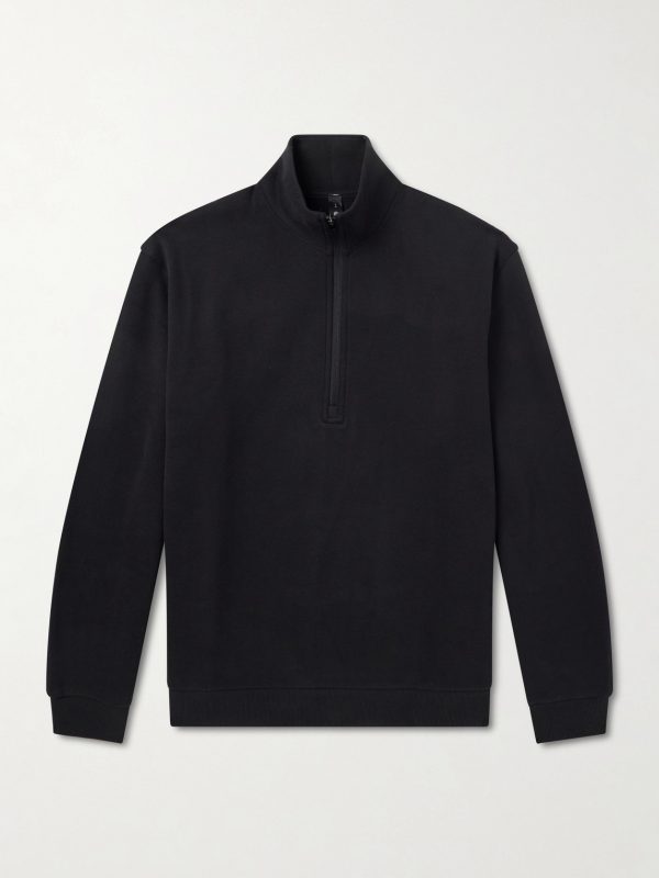 Steady State Cotton-Blend Jersey Half-Zip Sweatshirt Steady State Cotton-Blend Jersey Half-Zip Sweatshirt