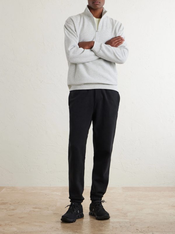 Tapered Cotton-Blend Jersey Sweatpants - OU Tapered Cotton-Blend Jersey Sweatpants - OU