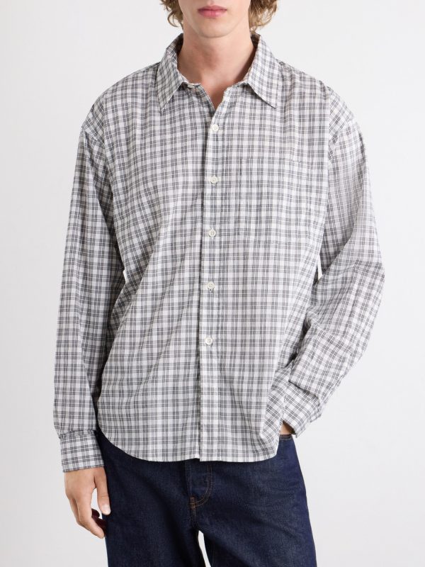 Executive Checked Cotton-Blend Poplin Shirt - FR Executive Checked Cotton-Blend Poplin Shirt - FR