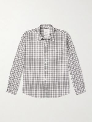 Executive Checked Cotton-Blend Poplin Shirt Executive Checked Cotton-Blend Poplin Shirt