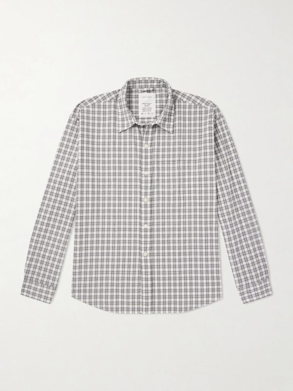 Executive Checked Cotton-Blend Poplin Shirt Executive Checked Cotton-Blend Poplin Shirt
