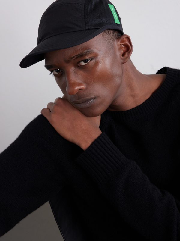 Mesh-Trimmed Recycled-Shell Cap - BK Mesh-Trimmed Recycled-Shell Cap - BK