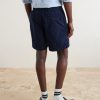 Straight-Leg Cotton Drawstring Shorts - BK Straight-Leg Cotton Drawstring Shorts - BK