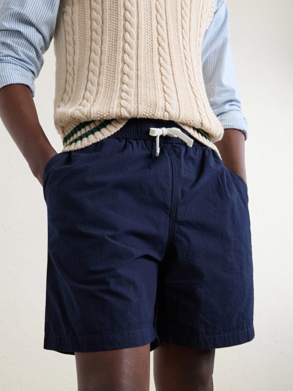 Straight-Leg Cotton Drawstring Shorts - E1 Straight-Leg Cotton Drawstring Shorts - E1