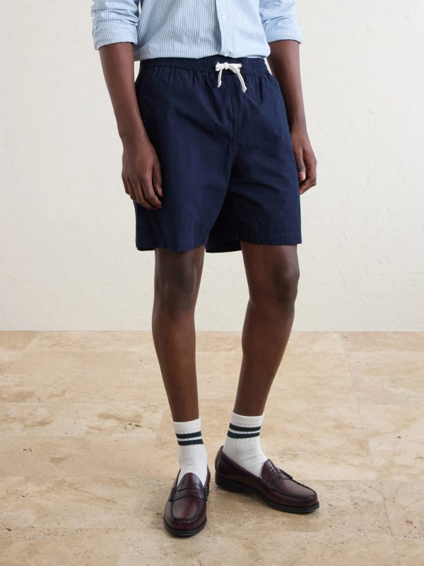 Straight-Leg Cotton Drawstring Shorts - FR Straight-Leg Cotton Drawstring Shorts - FR
