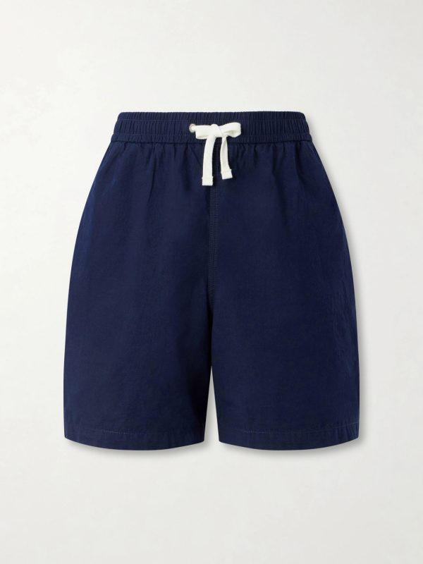 Straight-Leg Cotton Drawstring Shorts Straight-Leg Cotton Drawstring Shorts