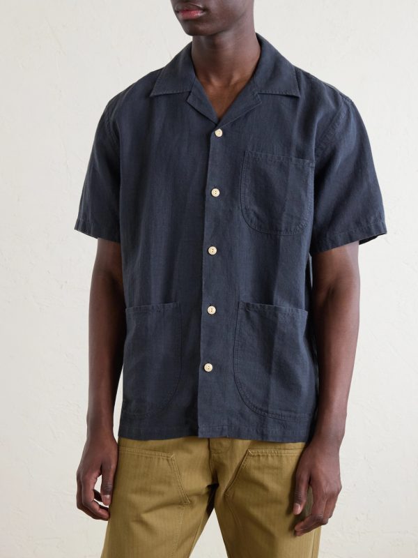 Camp-Collar Linen Shirt - FR Camp-Collar Linen Shirt - FR