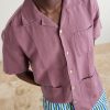 Camp-Collar Linen Shirt - CU Camp-Collar Linen Shirt - CU