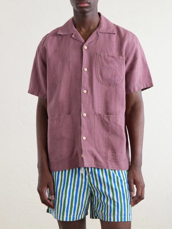 Camp-Collar Linen Shirt - FR Camp-Collar Linen Shirt - FR