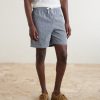 Straight-Leg Striped Cotton Drawstring Shorts - FR Straight-Leg Striped Cotton Drawstring Shorts - FR