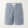 Straight-Leg Striped Cotton Drawstring Shorts Straight-Leg Striped Cotton Drawstring Shorts