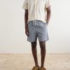 Straight-Leg Striped Cotton Drawstring Shorts - OU Straight-Leg Striped Cotton Drawstring Shorts - OU
