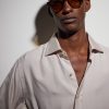 Ezra-02 Square-Frame Tortoiseshell Acetate Sunglasses - BK Ezra-02 Square-Frame Tortoiseshell Acetate Sunglasses - BK