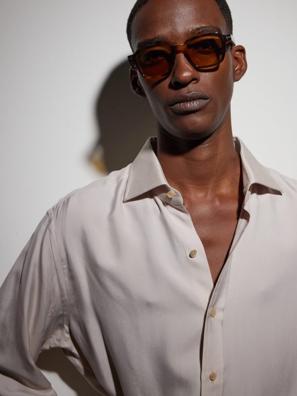 Ezra-02 Square-Frame Tortoiseshell Acetate Sunglasses - BK Ezra-02 Square-Frame Tortoiseshell Acetate Sunglasses - BK
