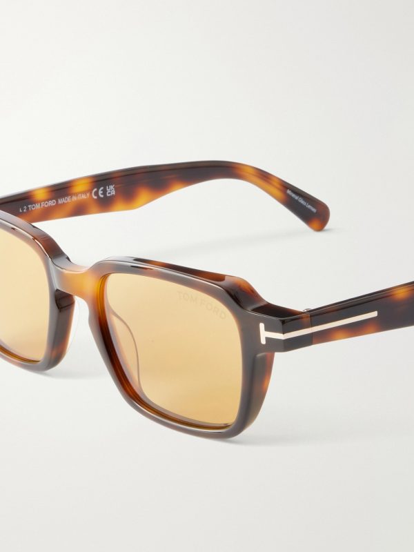 Ezra-02 Square-Frame Tortoiseshell Acetate Sunglasses - CU Ezra-02 Square-Frame Tortoiseshell Acetate Sunglasses - CU