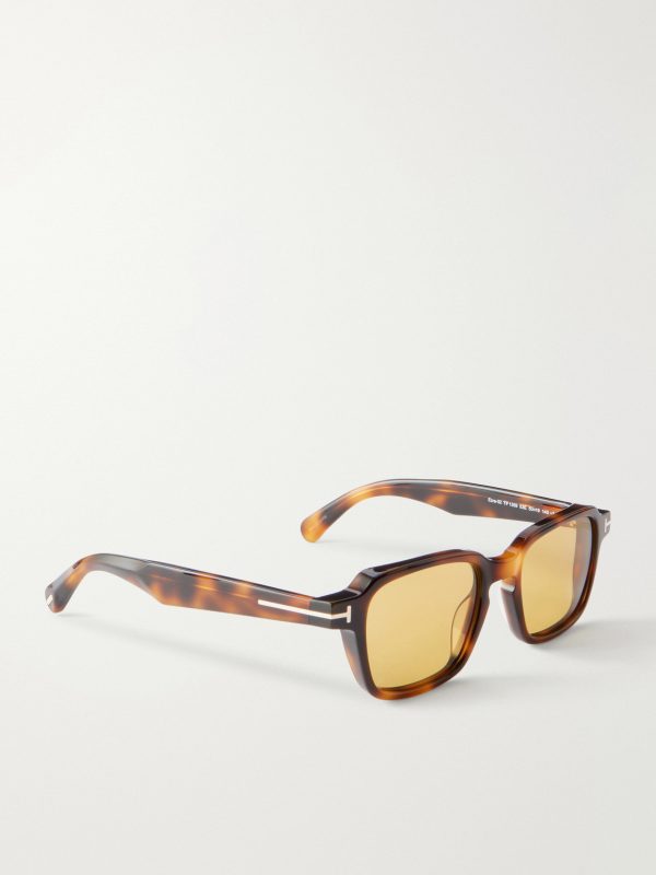 Ezra-02 Square-Frame Tortoiseshell Acetate Sunglasses - FR Ezra-02 Square-Frame Tortoiseshell Acetate Sunglasses - FR