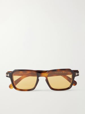 Ezra-02 Square-Frame Tortoiseshell Acetate Sunglasses Ezra-02 Square-Frame Tortoiseshell Acetate Sunglasses