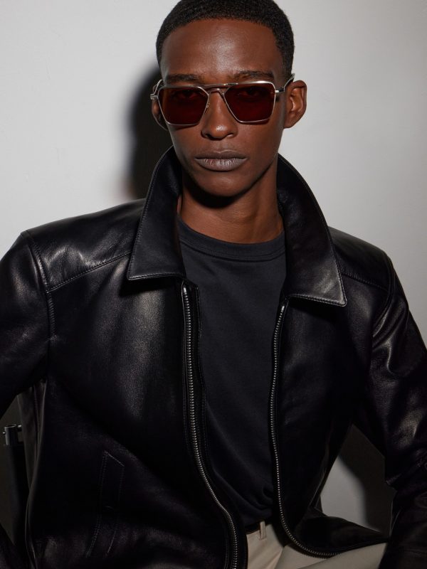 + Nick Fouquet Nellcôte Square Frame Metal Sunglasses - BK + Nick Fouquet Nellcôte Square Frame Metal Sunglasses - BK