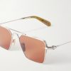 + Nick Fouquet Nellcôte Square Frame Metal Sunglasses - CU + Nick Fouquet Nellcôte Square Frame Metal Sunglasses - CU