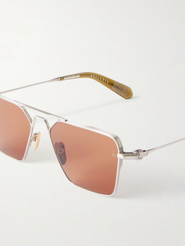 + Nick Fouquet Nellcôte Square Frame Metal Sunglasses - CU + Nick Fouquet Nellcôte Square Frame Metal Sunglasses - CU