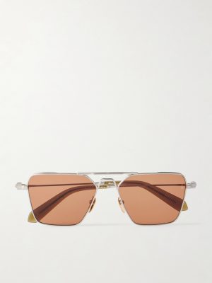 + Nick Fouquet Nellcôte Square Frame Metal Sunglasses + Nick Fouquet Nellcôte Square Frame Metal Sunglasses