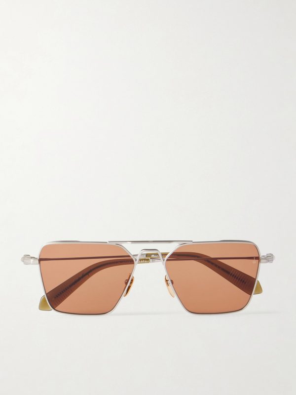 + Nick Fouquet Nellcôte Square Frame Metal Sunglasses + Nick Fouquet Nellcôte Square Frame Metal Sunglasses