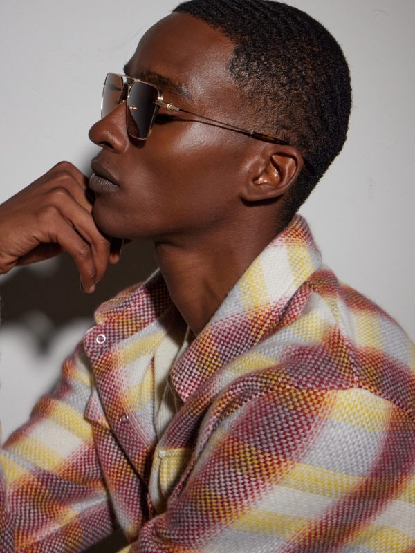 + Nick Fouquet Nellcôte Square Frame Metal Sunglasses - BK