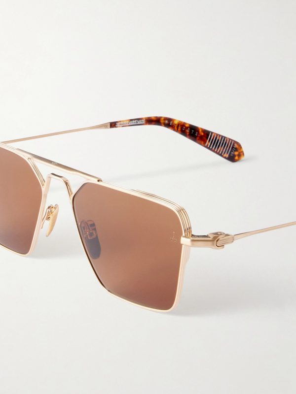 + Nick Fouquet Nellcôte Square Frame Metal Sunglasses - CU