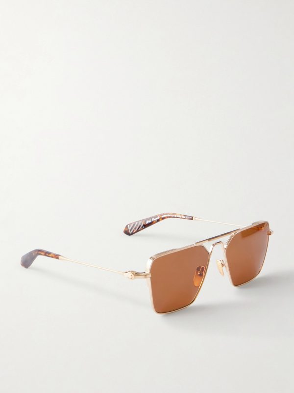 + Nick Fouquet Nellcôte Square Frame Metal Sunglasses - FR