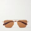 + Nick Fouquet Nellcôte Square Frame Metal Sunglasses