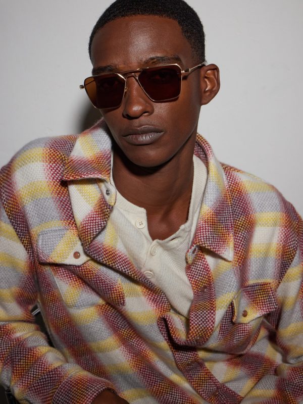 + Nick Fouquet Nellcôte Square Frame Metal Sunglasses - OU