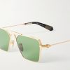 + Nick Fouquet Nellcôte Square Frame Metal Sunglasses - CU + Nick Fouquet Nellcôte Square Frame Metal Sunglasses - CU