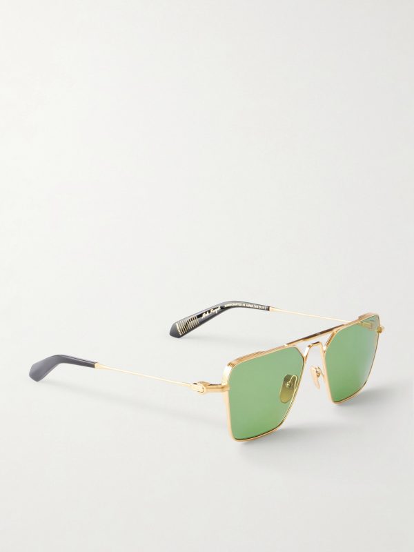 + Nick Fouquet Nellcôte Square Frame Metal Sunglasses - FR + Nick Fouquet Nellcôte Square Frame Metal Sunglasses - FR