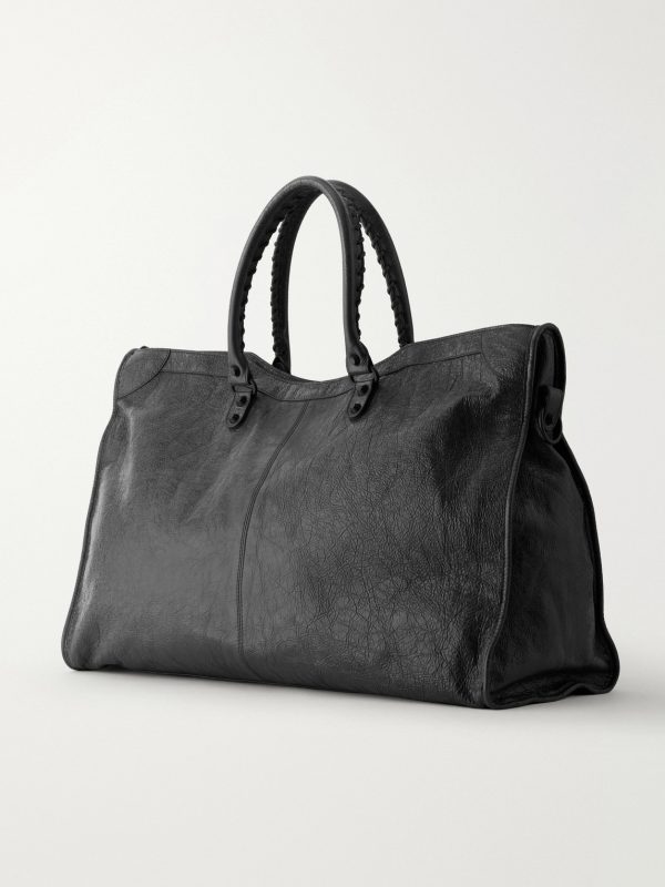Le City Travel Arena Textured-Leather Tote Bag - BK Le City Travel Arena Textured-Leather Tote Bag - BK