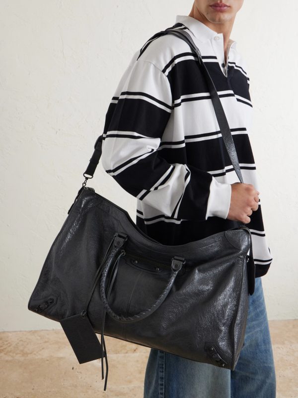 Le City Travel Arena Textured-Leather Tote Bag - OU Le City Travel Arena Textured-Leather Tote Bag - OU